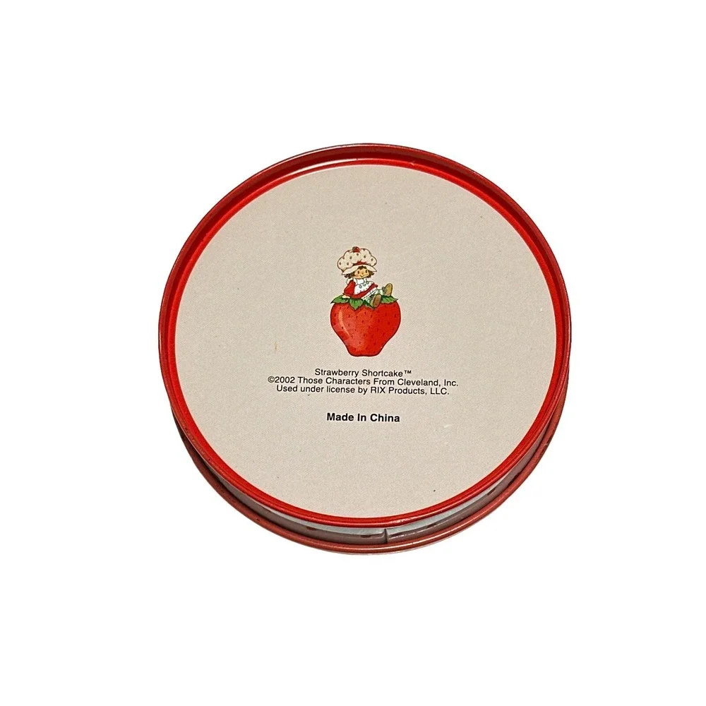 Vintage Strawberry Shortcake 2002 Coaster Set Includes Four In Round Tin Holder
